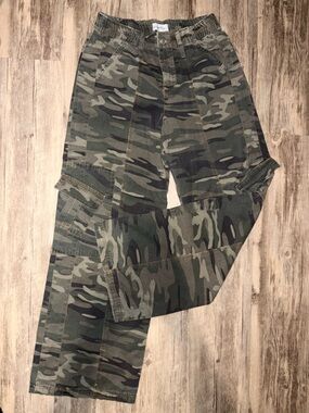 Angel Kiss Olive & Black Camo Cargo Pants